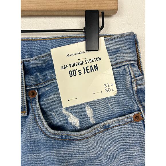 Abercrombie & Fitch NWT Men’s Vintage Stretch 90’s Jean 31W 30L - Picture 3 of 8